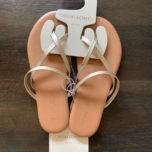 Cynthia Rowley Gold Sandals NWT